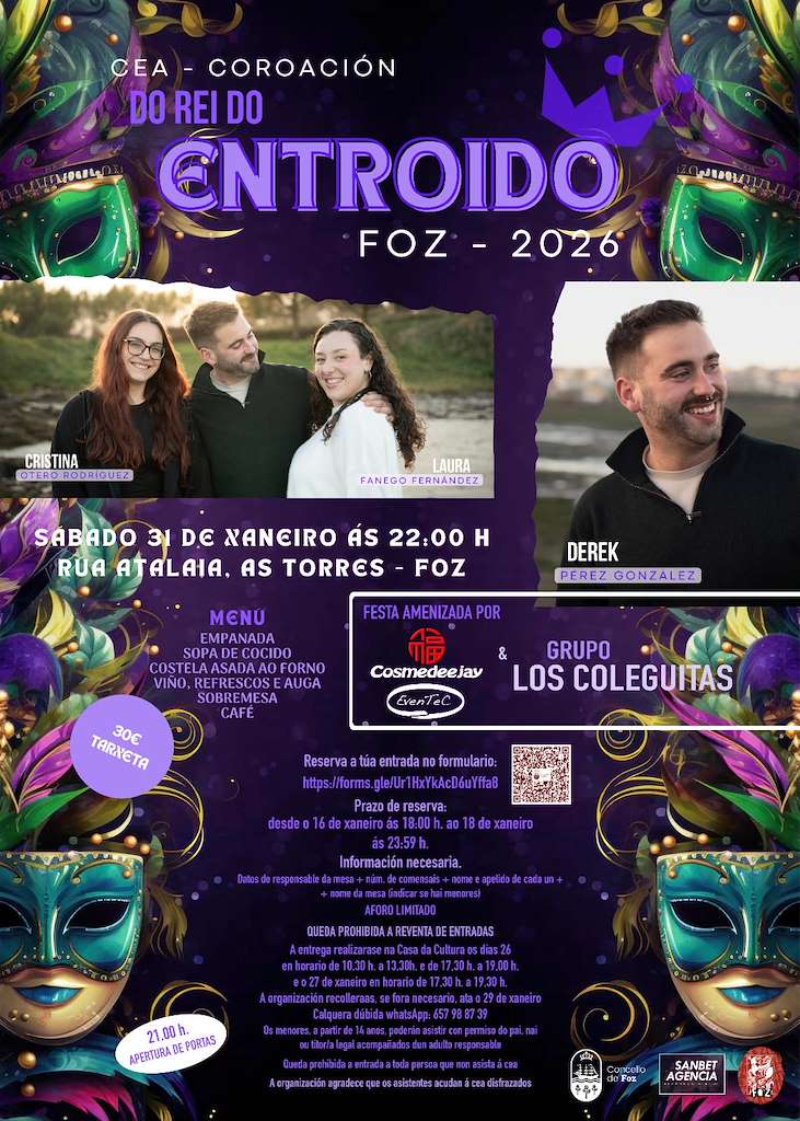 Cena - Coronación del Rey del Carnaval en Foz