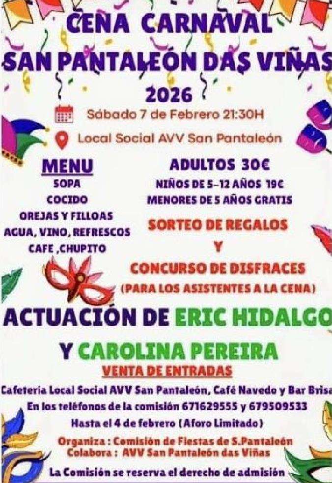 Cena de Carnaval de Pantaleón en Paderne