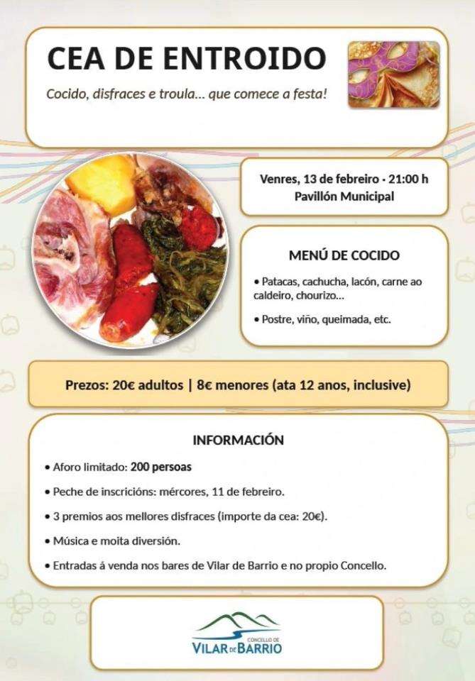 Cena de Carnaval (2026) en Vilar de Barrio