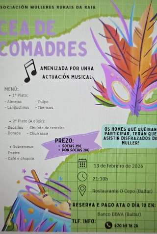 Fechas, información, programa, cartel, imágenes, mapa y ubicación de Cena de Comadres (2026) en Baltar