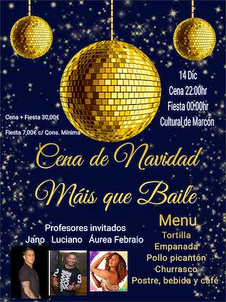 Fechas, información, programa, cartel, imágenes, mapa y ubicación de Cena - Fiesta de Navidad de Marcón  en  Pontevedra