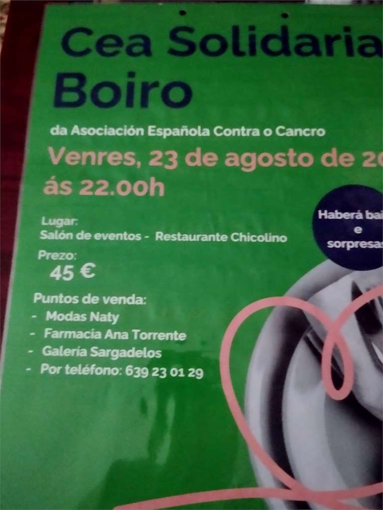 Cena Solidaria  en Boiro