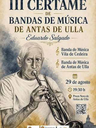 Fechas, información, programa, cartel, imágenes, mapa y ubicación de III Certame de Bandas de Música (2026)  en  Antas de Ulla
