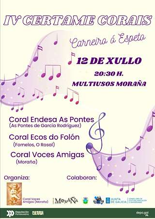 Fechas, información, programa, cartel, imágenes, mapa y ubicación de IV Certame de Corais "Carneiro ó Espeto"  en  Moraña