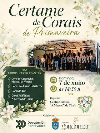 Fechas, información, programa, cartel, imágenes, mapa y ubicación de Certame de Corais de Primaveira (2026)  en  Gondomar