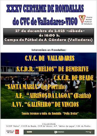 Fechas, información, programa, cartel, imágenes, mapa y ubicación de XXXV Certame de Rondallas de Valladares (2025) en Vigo