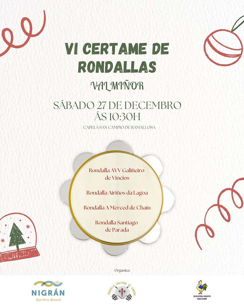 VI Certame de Rondallas de Valmiñor (2025) en Nigrán