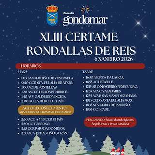 Fechas, información, programa, cartel, imágenes, mapa y ubicación de XLIII Certame de Rondallas (2026) en Gondomar