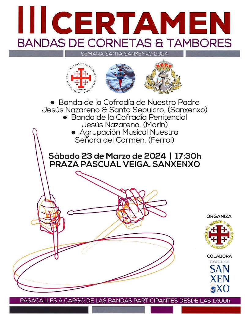 III Certamen Bandas de Cornetas y Tambores (2024) en Sanxenxo