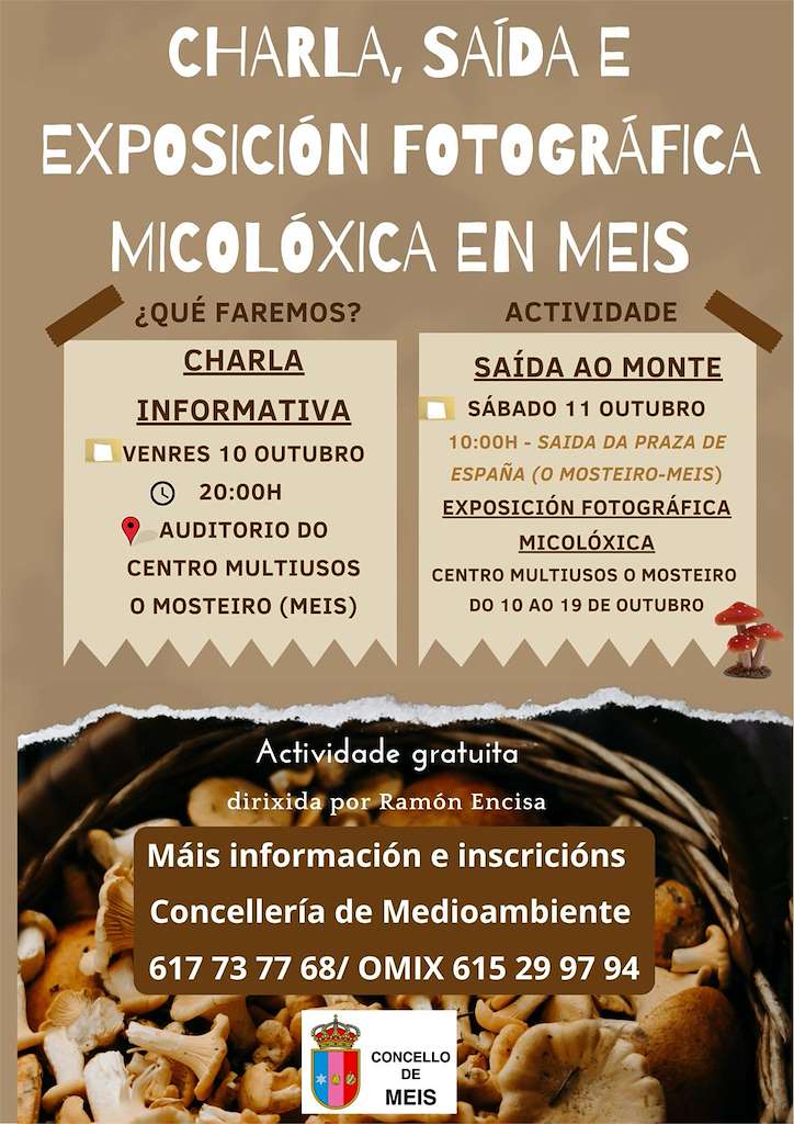 Charla, Saída e Exposición Fotográfica Micolóxica (2025) en Meis