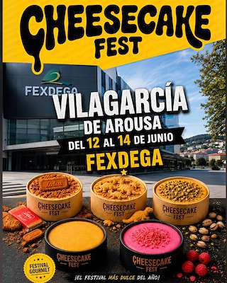 Fechas, información, programa, cartel, imágenes, mapa y ubicación de Cheesecake Fest (2026)  en  Vilagarcía de Arousa