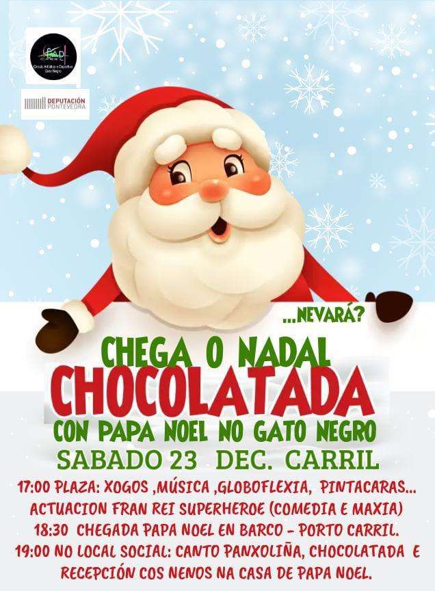 Chocolatada con Papá Noel en Vilagarcía de Arousa