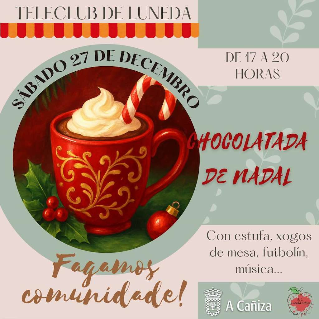 Chocolatada de Navidad de Luneda  en A Caniza