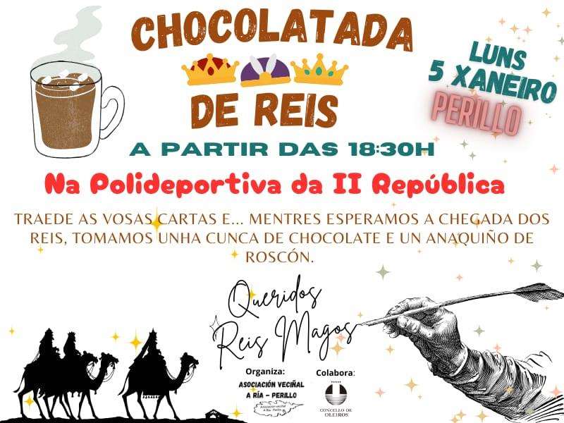 Chocolatada de Reis de Perillo en Oleiros