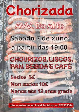 Fechas, información, programa, cartel, imágenes, mapa y ubicación de Chourizada de Avv do Alto  en  Narón