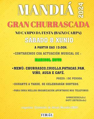 Churrascada de Mandiá en Ferrol