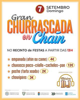 Fechas, información, programa, cartel, imágenes, mapa y ubicación de Churrascada de Chaín  en  Gondomar