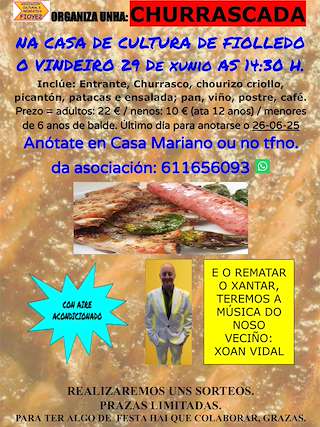 Fechas, información, programa, cartel, imágenes, mapa y ubicación de Churrascada de Fiolledo  en  Salvaterra do Miño