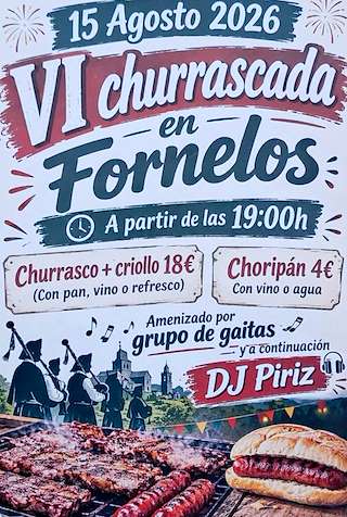 Fechas, información, programa, cartel, imágenes, mapa y ubicación de VI Churrascada de Fornelos (2026) en O Rosal