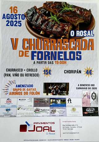 Fechas, información, programa, cartel, imágenes, mapa y ubicación de V Churrascada de Fornelos  en  O Rosal