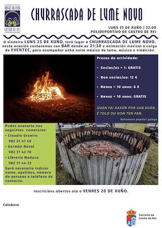 Fechas, información, programa, cartel, imágenes, mapa y ubicación de Churrascada de Lume Novo  en  Castro de Rei