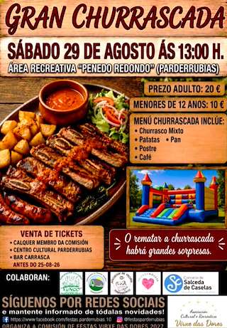 Fechas, información, programa, cartel, imágenes, mapa y ubicación de Churrascada de Parderrubias (2026)  en  Salceda de Caselas