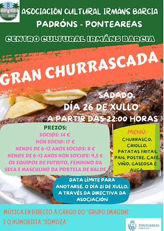 Fechas, información, programa, cartel, imágenes, mapa y ubicación de Churrascada de San Salvador de Padróns  en  Ponteareas