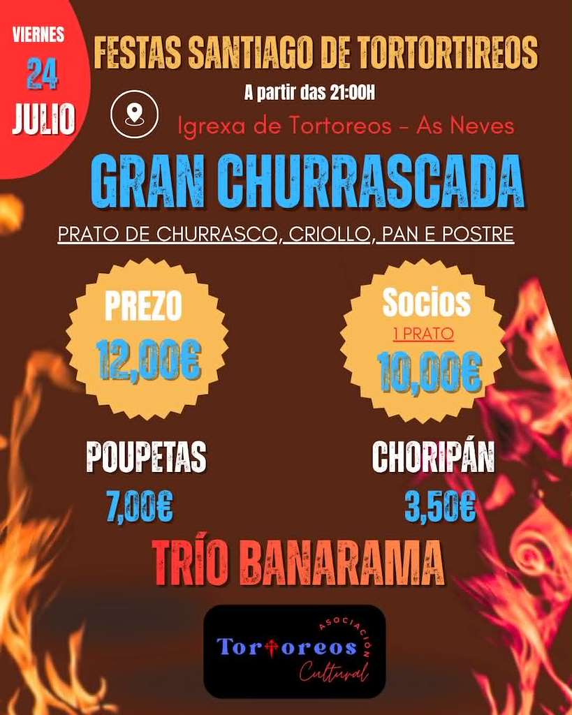 Churrascada de Tortoreos (2026) en As Neves