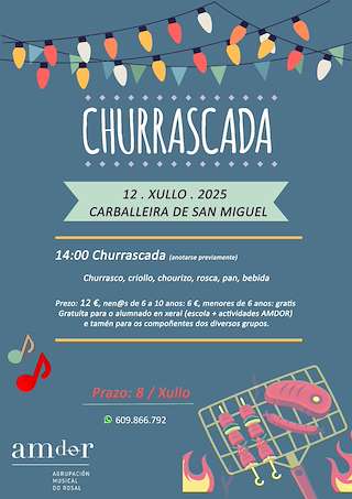 Fechas, información, programa, cartel, imágenes, mapa y ubicación de Churrascada Popular Amdor  en  O Rosal