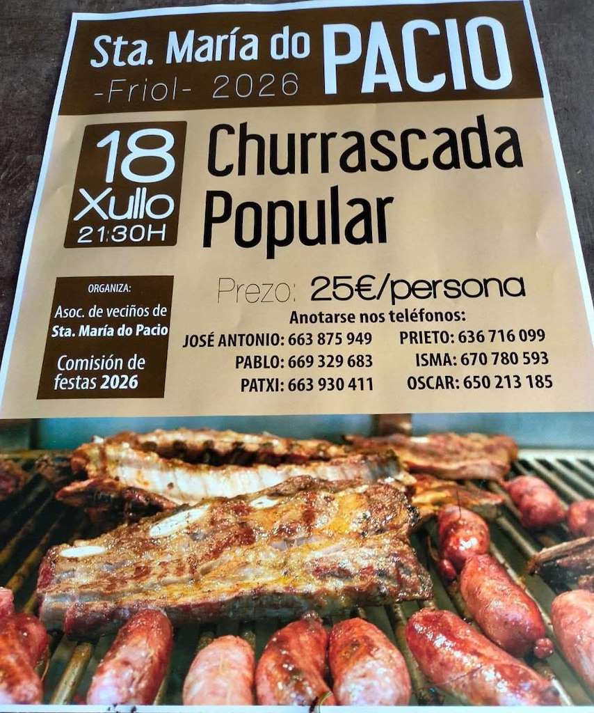 Churrascada Popular de Santa María do Pacio  en Friol