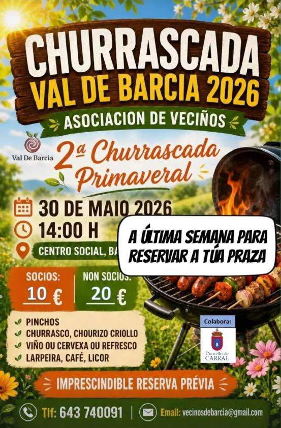 II Churrascada Primaveral Val de Barcia (2026) en Carral