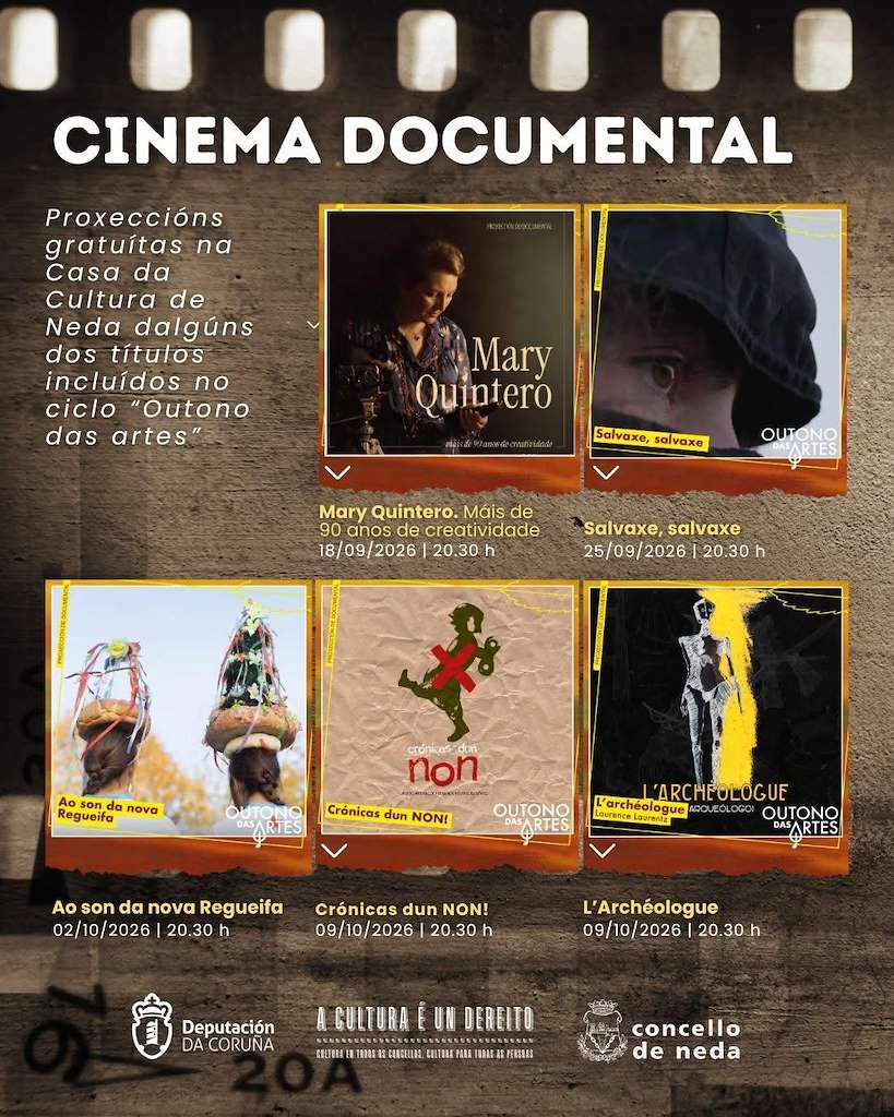 Ciclo de Cine Documental "Outono das artes" (2026) en Neda