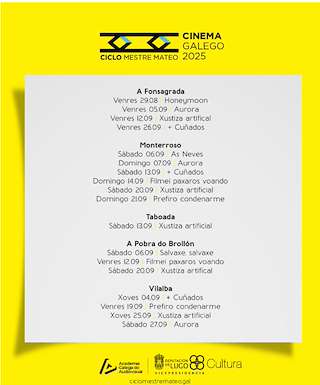 Fechas, información, programa, cartel, imágenes, mapa y ubicación de Ciclo de Cine Galego Mestre Mateo  en  A Fonsagrada