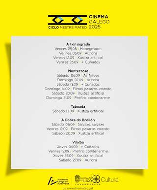 Fechas, información, programa, cartel, imágenes, mapa y ubicación de Ciclo de Cine Galego Mestre Mateo  en  A Pobra do Brollón