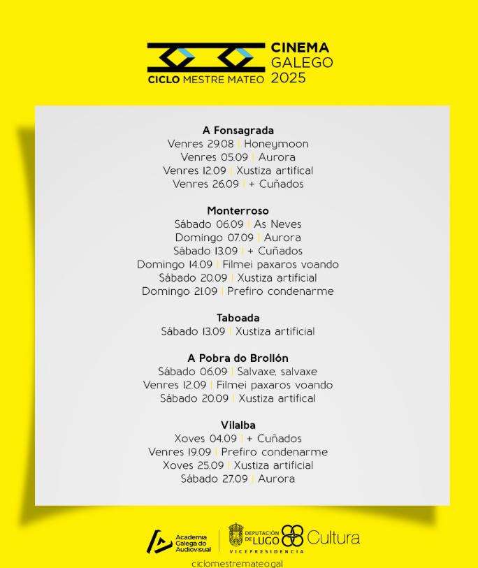 Ciclo de Cine Galego Mestre Mateo (2025) en Monterroso