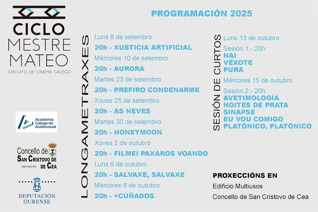Ciclo de Cine Galego Mestre Mateo (2025) en San Cristovo de Cea