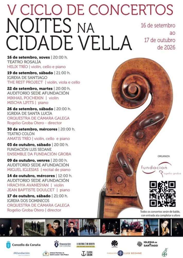 V Ciclo de Concertos Noites na Cidade Vella (2026) en A Coruña