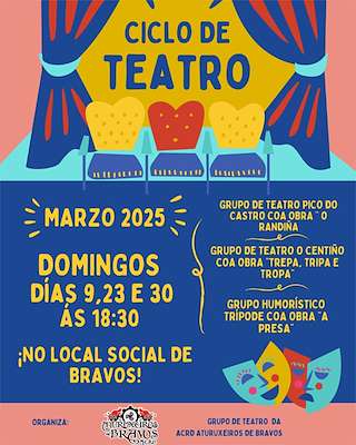 Fechas, información, programa, cartel, imágenes, mapa y ubicación de Ciclo de Teatro de Bravos   en  Ourol