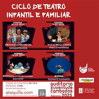 Fechas, información, programa, cartel, imágenes, mapa y ubicación de Ciclo de Teatro Infantil e Familiar   en  Cambados