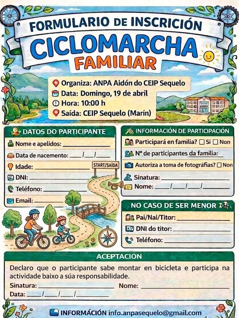 Ciclomarcha Familiar en Marín