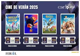 Fechas, información, programa, cartel, imágenes, mapa y ubicación de Cine de Verán  en  Ferrol