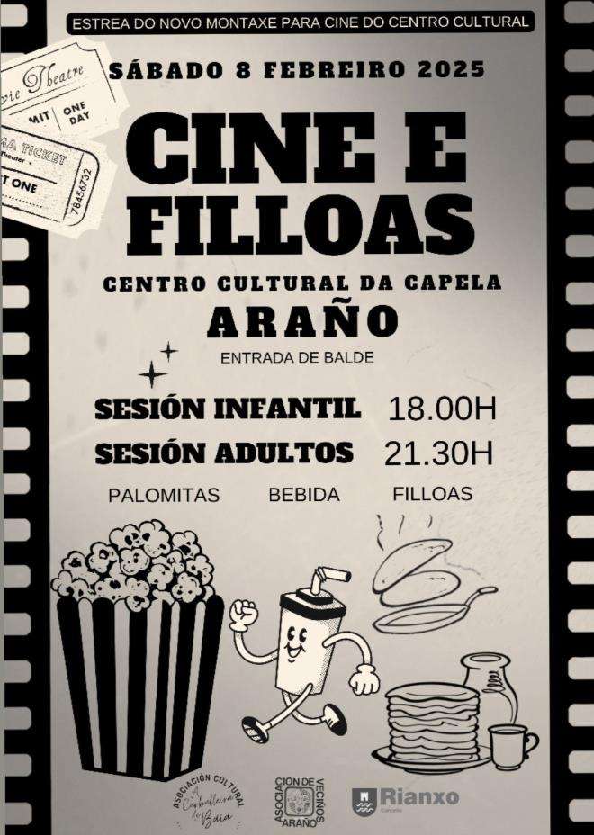 Cine e Filloas de Araño  en Rianxo