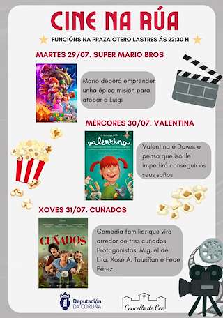 Fechas, información, programa, cartel, imágenes, mapa y ubicación de Cine na Rúa  en  Cee