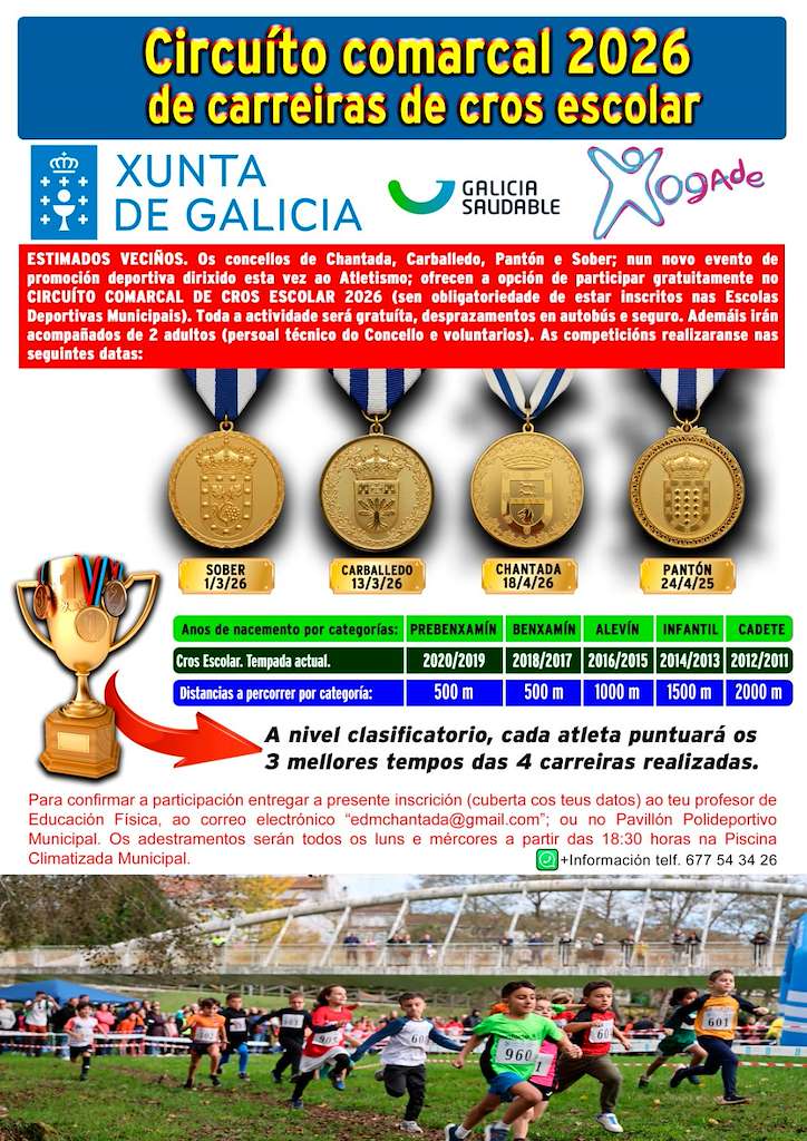 III Circuito Comarcal de Carreras de Cross Escolar (2026) en Pantón