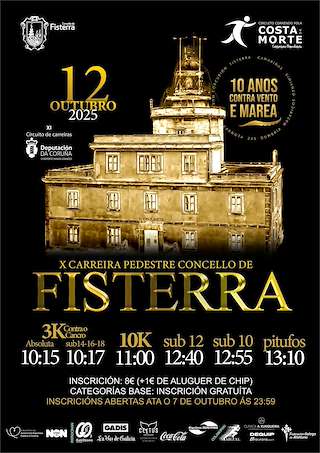 Fechas, información, programa, cartel, imágenes, mapa y ubicación de X Circuito Correndo pola Costa da Morte - X Carreira Pedestre (2025)  en  Fisterra