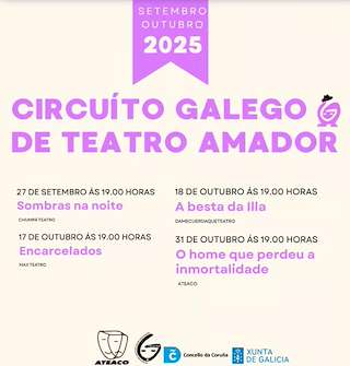 Fechas, información, programa, cartel, imágenes, mapa y ubicación de Circuíto Galego de Teatro Amador  (2025)  en  A Coruña