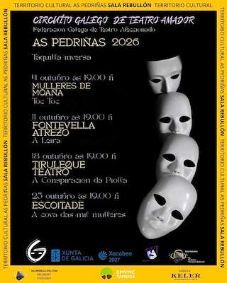 Fechas, información, programa, cartel, imágenes, mapa y ubicación de Circuito Galego de Teatro Amador de As Pedriñas (2026)  en  Mos