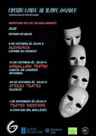 Fechas, información, programa, cartel, imágenes, mapa y ubicación de Circuito Galego de Teatro Amador de Valladares (2026)  en  Vigo