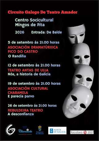 Fechas, información, programa, cartel, imágenes, mapa y ubicación de Circuíto Galego de Teatro Amador (2026) en Melide