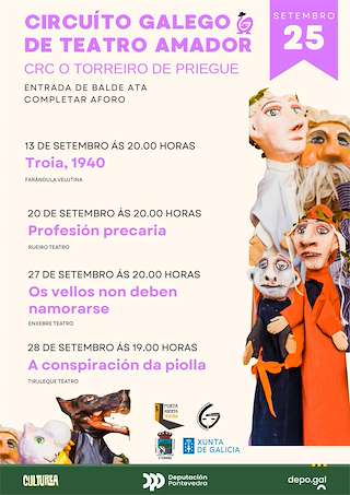 Fechas, información, programa, cartel, imágenes, mapa y ubicación de Circuito Galego de Teatro Amador  (2025)  en  Nigrán